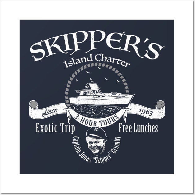 Skipper's Island Charter 3 Hour Tour Wall Art by Alema Art